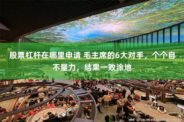 股票杠杆在哪里申请 毛主席的6大对手，个个自不量力，结果一败涂地