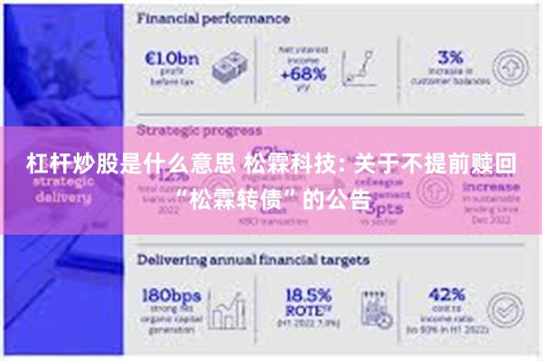 杠杆炒股是什么意思 松霖科技: 关于不提前赎回“松霖转债”的公告
