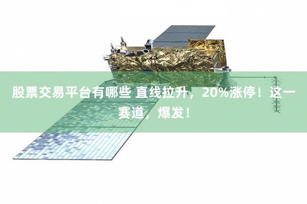 股票交易平台有哪些 直线拉升，20%涨停！这一赛道，爆发！